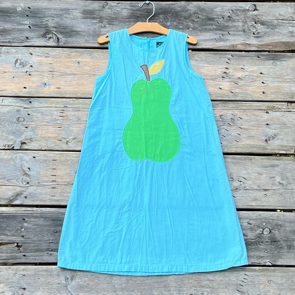 Mini Boden A-Line Pear Cotton Lined Dress Girls’ Size 11-12Y